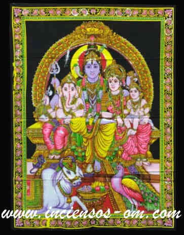 Tapiz Familia Shiva 105 x 70cm